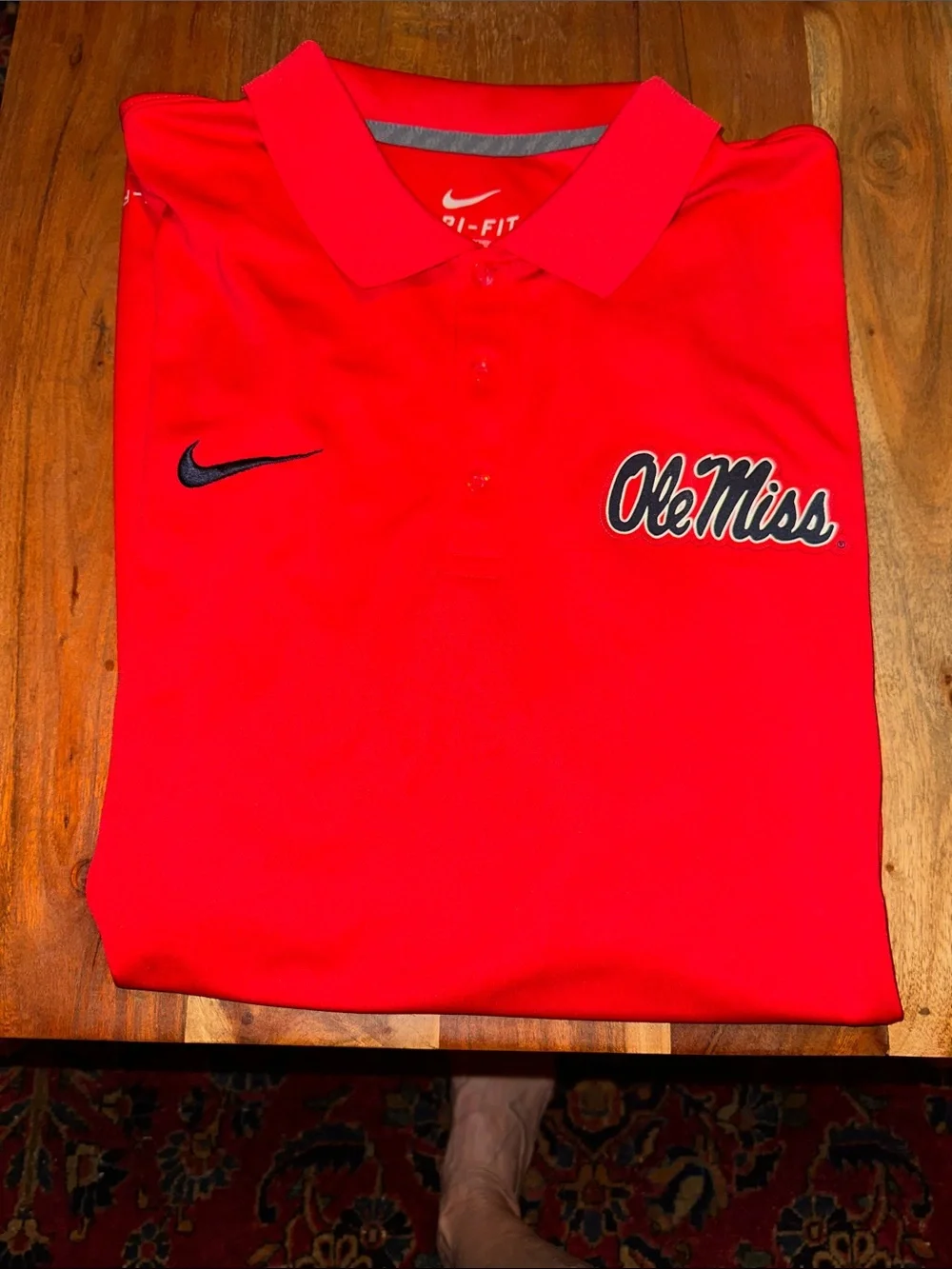 Nike Men's Ole Miss Red Polo Shirt